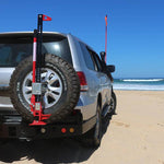 Rear wheel high lift jack mounting bracket holder