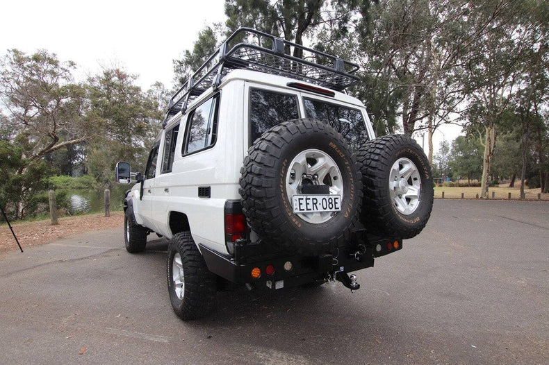 76 Series Rear Bar Spare wheel carrier | Rockarmor