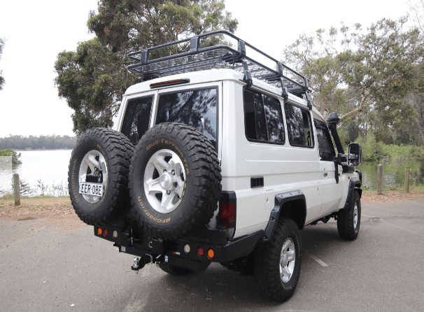 76 Series Rear Bar Spare wheel carrier | Rockarmor