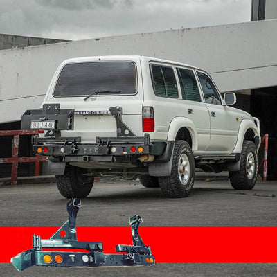 80 Series Rear Bar Spare Wheel Carrier | Rockarmor
