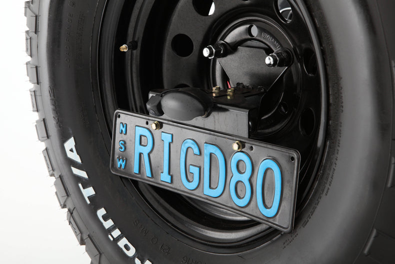 Rear bar number plate bracket