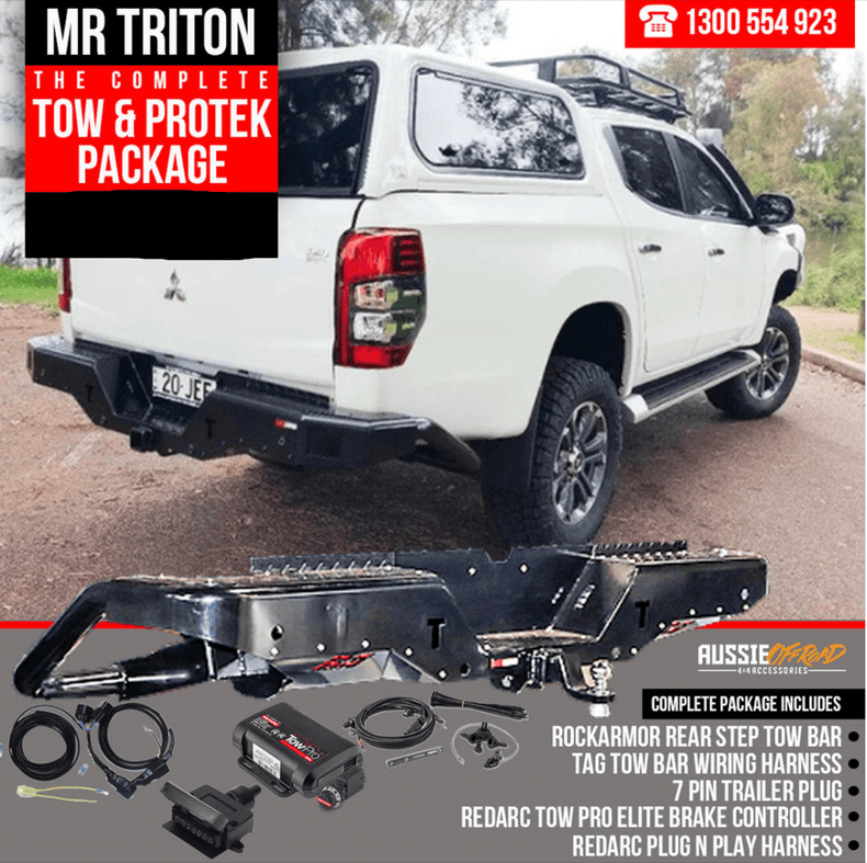 Mitsubishi MR Triton Rear Step Tow Bar Package (With Redarc Brake Controller)