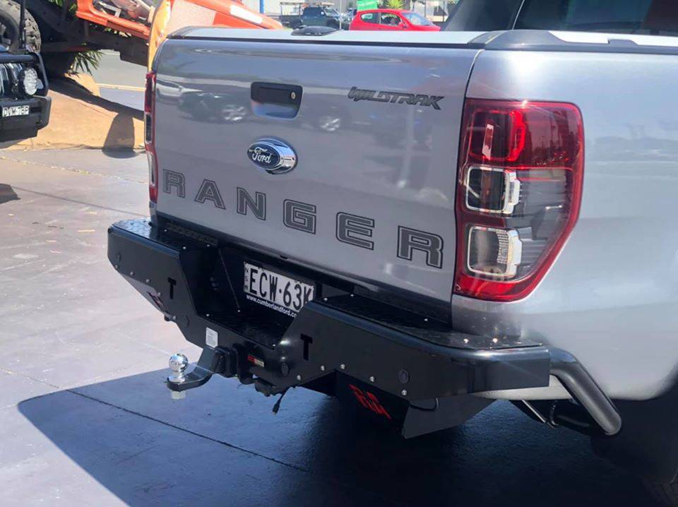 Ford Ranger Rear Tow Ford Ranger Tow Bar Suits PX1 PX2 PX3 | Rockarmor Rear Step Tow Bar