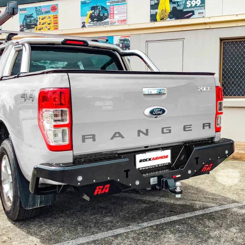 Ford Ranger Rear Tow Ford Ranger Tow Bar Suits PX1 PX2 PX3 | Rockarmor Rear Step Tow Bar