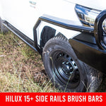 Hilux N80 Brush Bar Side rails suits Hilux 15 - Current | Rockarmor