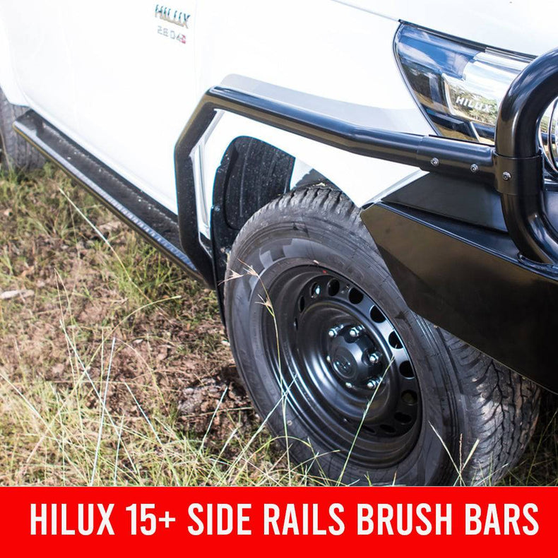 Hilux N80 Brush Bar Side rails suits Hilux 15 - Current | Rockarmor