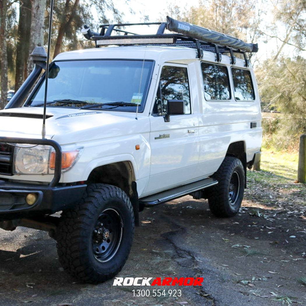 Troopy Rear Step 78 Series Landcruiser Rock Sliders Suits Troop Carrier
