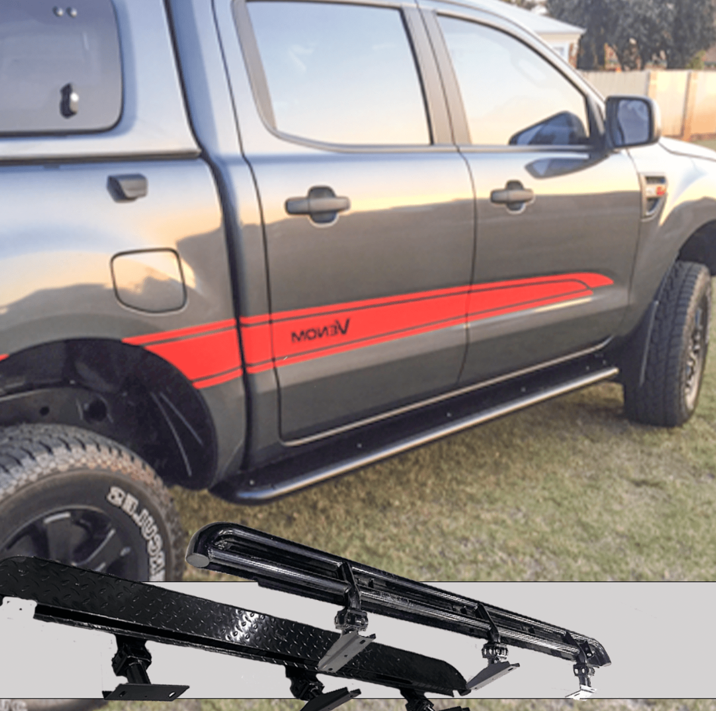 Ford Ranger Rock Sliders | Suits: PX 2011 - 2022