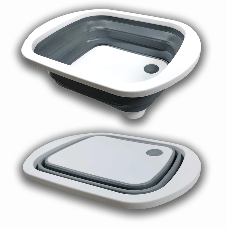 Collapsible camping sink & chopping board