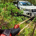 18,000kg 100mm | Winch Rope Soft Shackle Ring Pulley | BLACK | Rockarmor