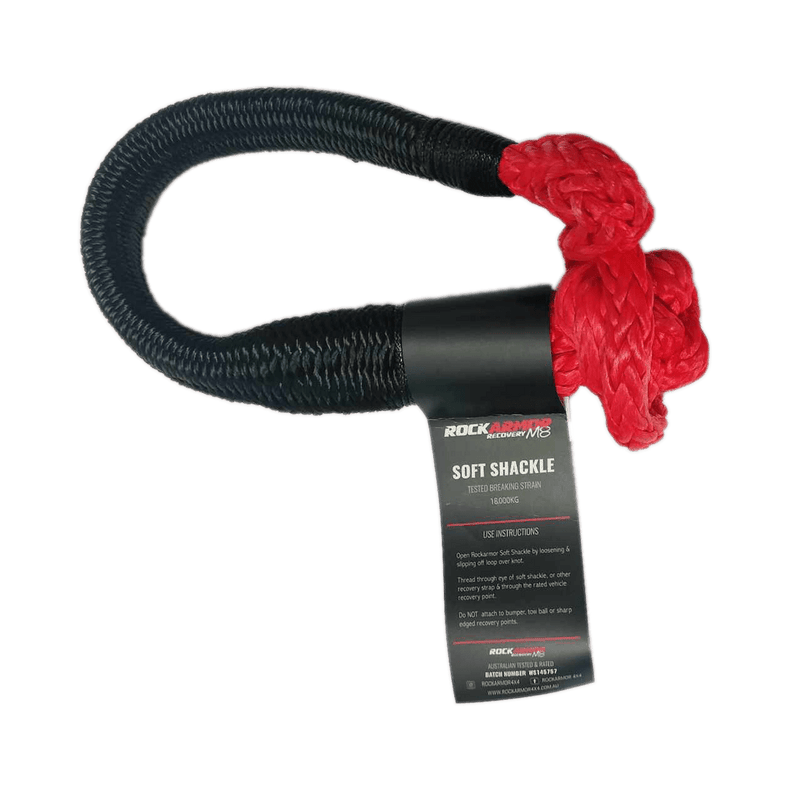 18,000KG RATED Red SOFT SHACKLE (WITH UHMWPE BINDING)