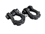 8 Tonne 4X4 Rated Recovery Shackles | Pair (BLACK)