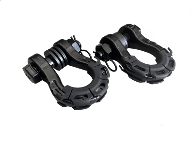 8 Tonne 4X4 Rated Recovery Shackles | Pair (BLACK)