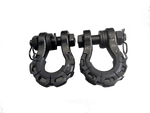 8 Tonne 4X4 Rated Recovery Shackles | Pair (BLACK)