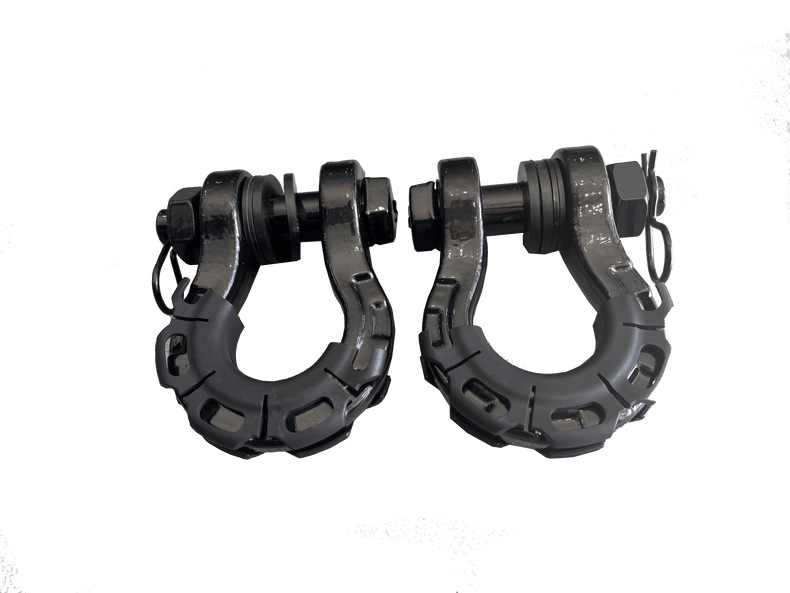 8 Tonne 4X4 Rated Recovery Shackles | Pair (BLACK)
