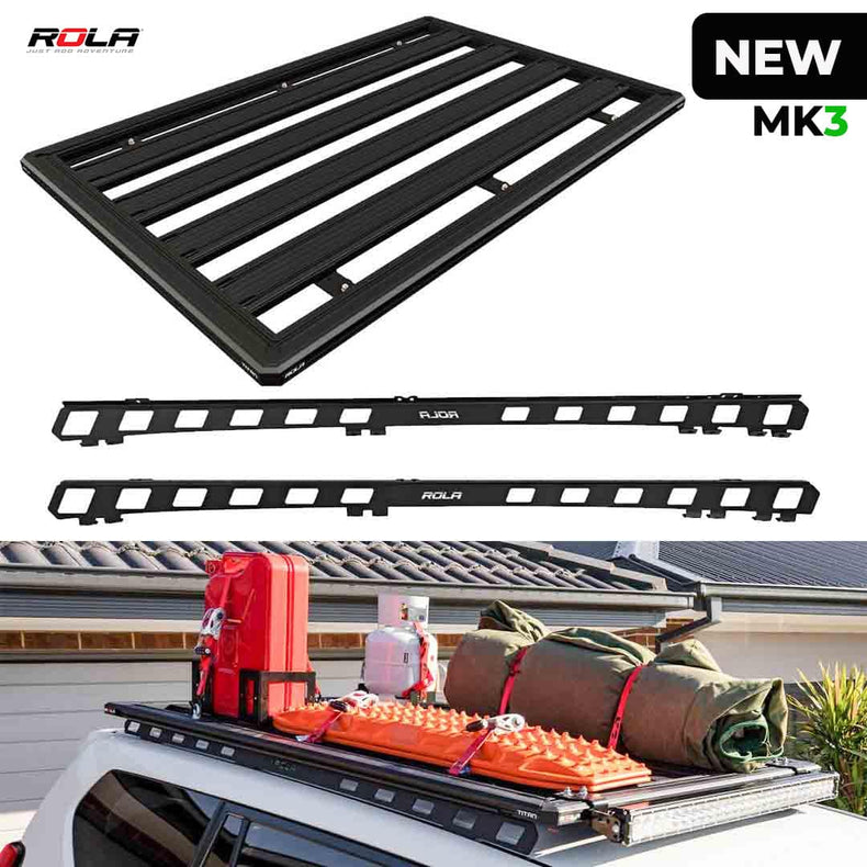 Prado 150 roof rack Rola Titan Tray + Ridge Mount