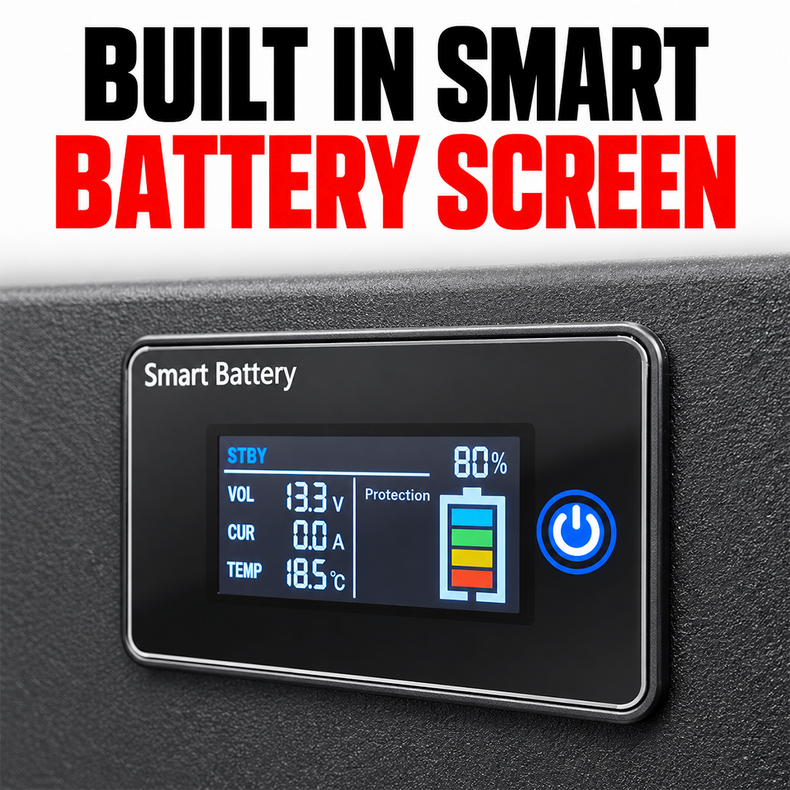 200AH Slimline Lithium Battery & 3000W Inverter + Heavy Duty Cable