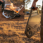 Stainless Steel Portable Camp BBQ Fire Pit - World's Slimmest BBQ Fire Pit