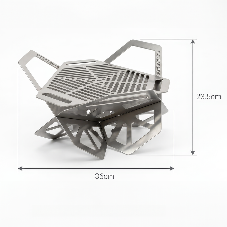 Solo Fire Pit - Stainless Steel Compact Fire Pit BBQ - Small Size