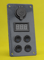 CARBON SWITCH PANEL WITH USB AND DIGITAL VOLT METER