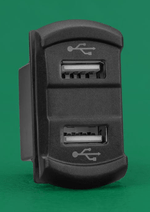 DUAL USB 4X4 VOLT METER GAUGE MONITOR