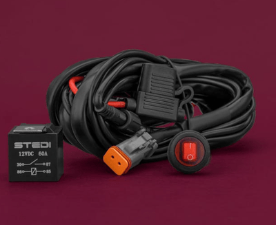 LED WORK LIGHT WIRING HARNESS KIT (NOT HIGH BEAM TRIGGERED)