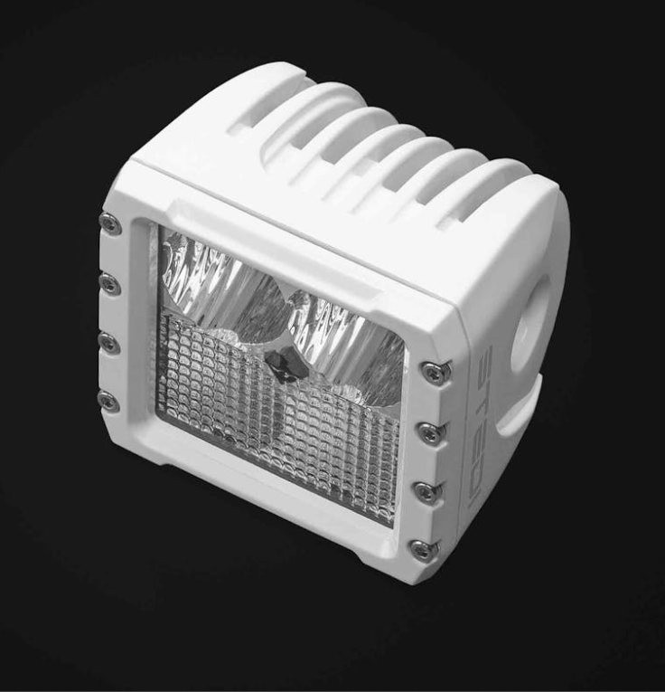 MARINE WHITE C4 LED CUBE LIGHT (RED/WHITE DUAL LENS)