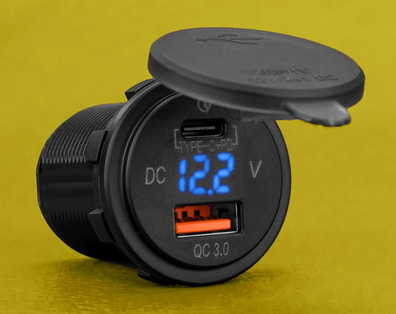 USB C VOLT METER FLUSH MOUNT