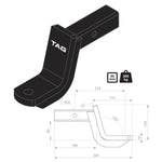 TAG Tow Ball Mount Kit for Toyota Landcruiser (08/2007 - 12/2021)