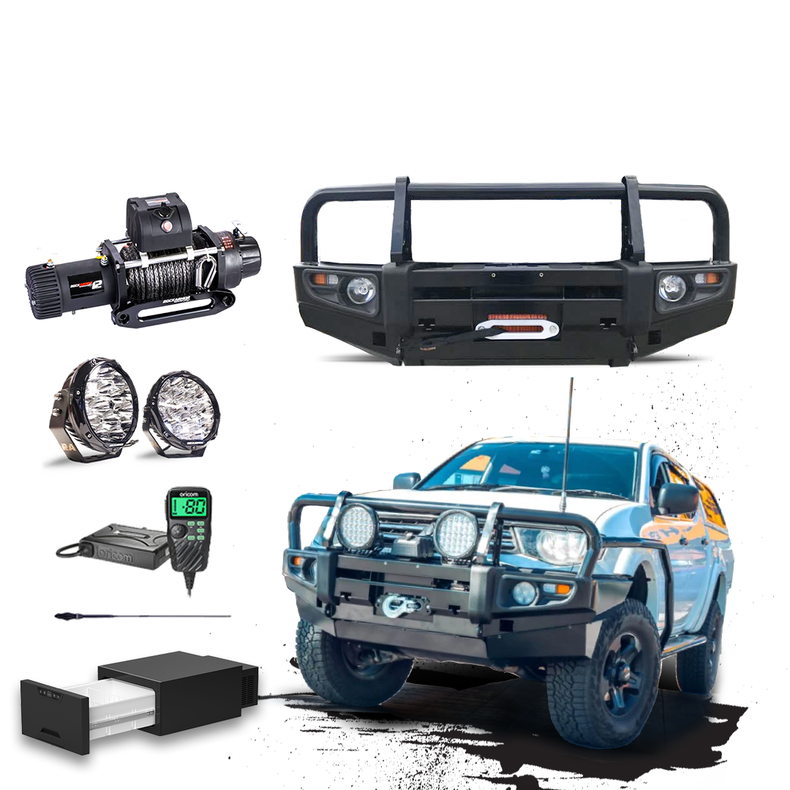 MN ML Triton Touring Pack Suits: MN -ML Triton - Prem Bullbar, Winch, Lights, uhf + Free Fridge