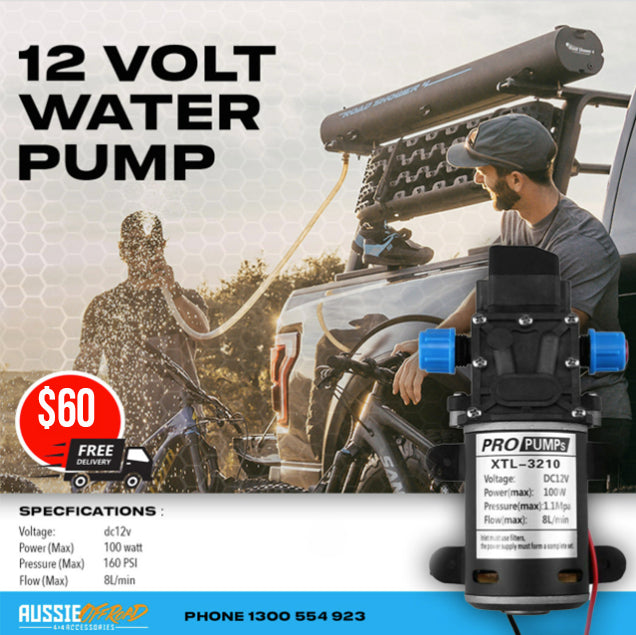 12 Volt 160psi Self Priming 8 litre P/M Water Pump