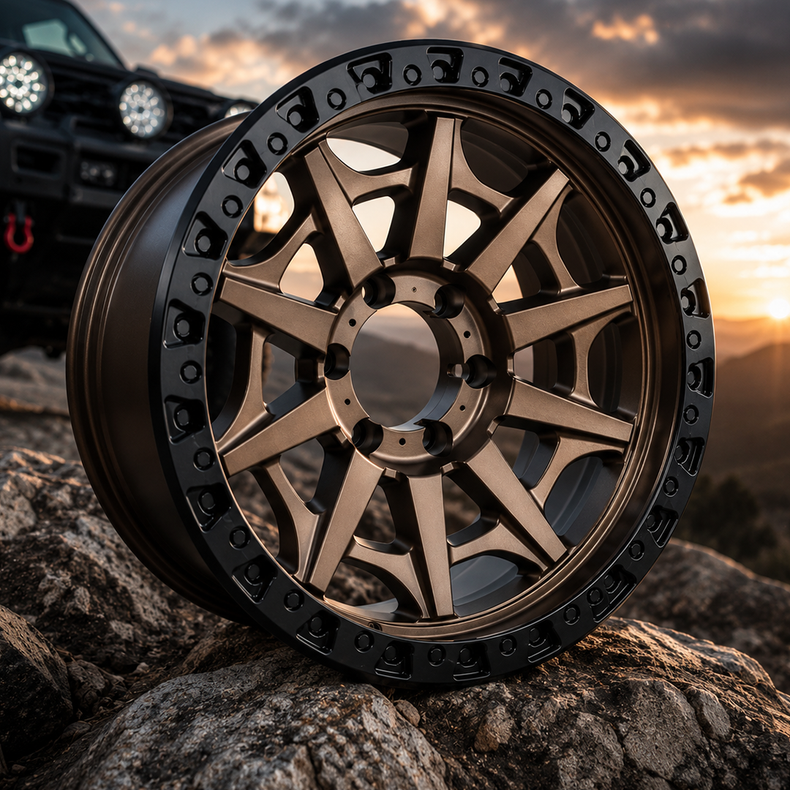 ROAR 4X4 DX189 17x9 Alloy Wheels –6x139.7 PCD, -12 Offset – Fits Hilux, Ranger, D-MAX, BT-50, Triton, Navara (Set of 4)