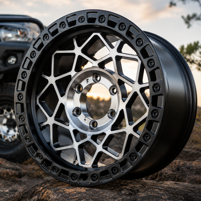 17x9 Off-Road Alloy Wheels - ROAR 4X4 DX005 - Set of 4 – 6x139.7 PCD, ET0, 110.1CB – Suits: Hilux, Ranger, D-MAX, BT-50, Triton, Colorado, Prado, Navara